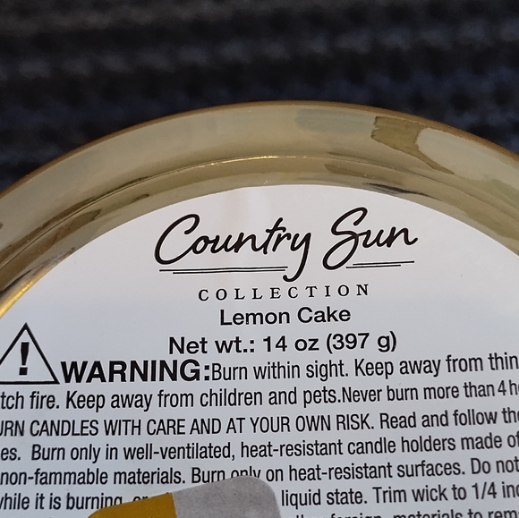 NEW!! COUNTRY SUN Candle 14oz (Lemon Cake) - Picture 5 of 5